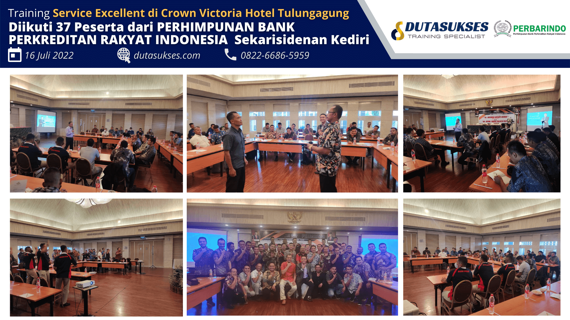 Training Strategis Marketing & Service Excellent di Crown Victoria Hotel Tulungagung